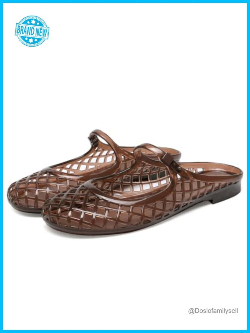 Clear Jelly Slide Sandals Slip On Closed Round Toe Flats